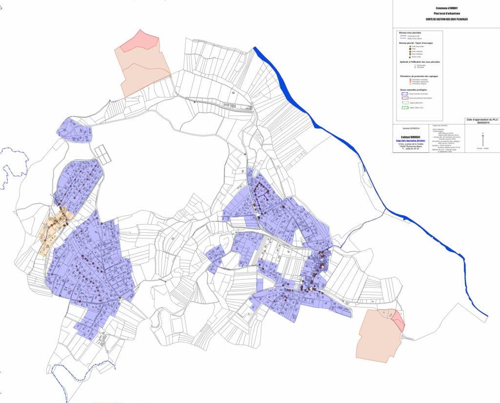 PLU Carte des eaux pluviales